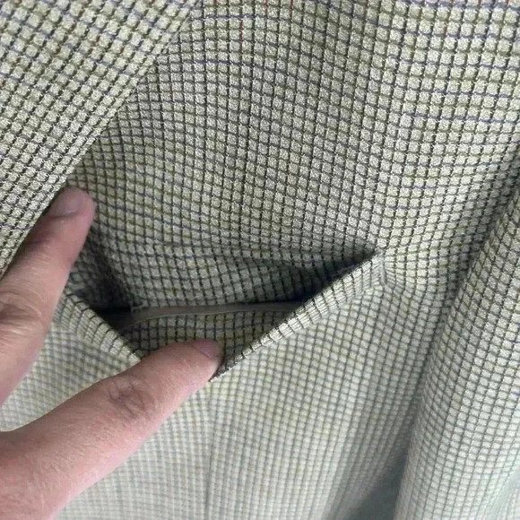 VTG Givenchy Monsieur Worsted Wool Suit Sport Jacket Blazer Houndstooth Sz 42R - Picture 6 of 16